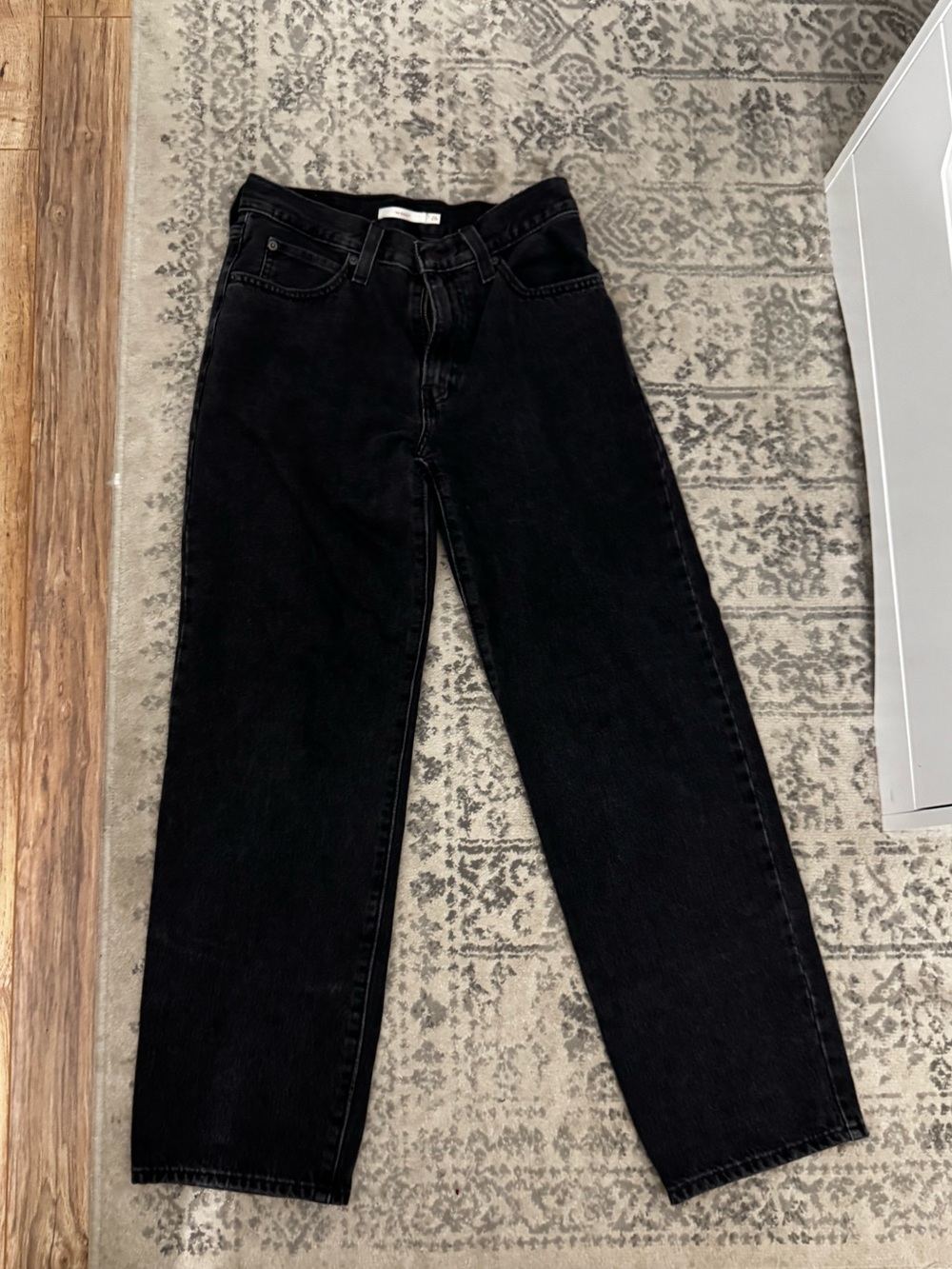 Black Women's Straight-Leg Jeans